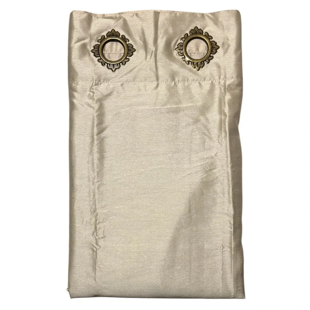 Luxury Gold Curtains Long Grommet Top 3 Pc Set JCPenney Royal Velvet Beige Gold